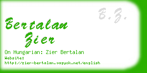 bertalan zier business card